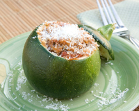 Courgettes rondes farcies à la parisienne
