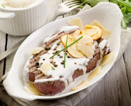 Pavé de boeuf au livarot