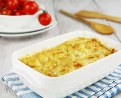 Gratin de haricots blancs à la tomate