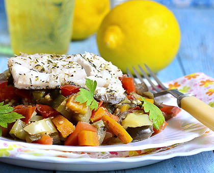 Filets de cabillaud sauce aux pignons de pin