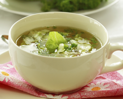 Soupe au chou au parmesan