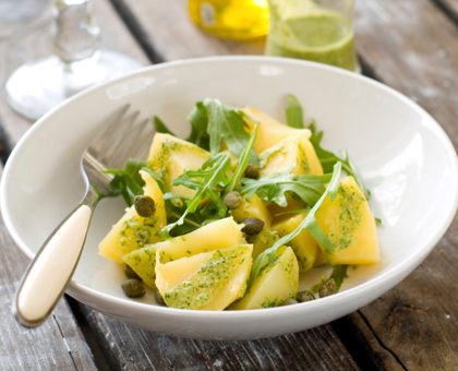 Salade tiède aux câpres