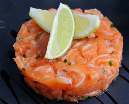Tartare de saumon au gingembre
