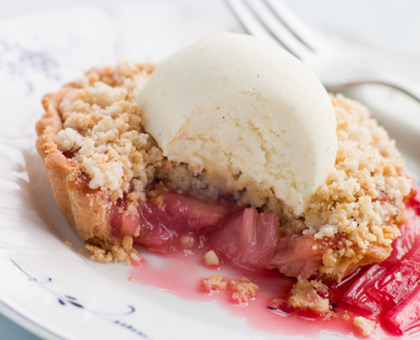 Crumble à la rhubarbe