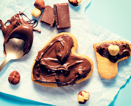 Biscuits coeurs au Nutella®