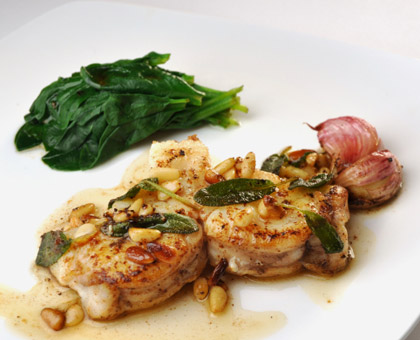 Lotte aux épinards parfumés