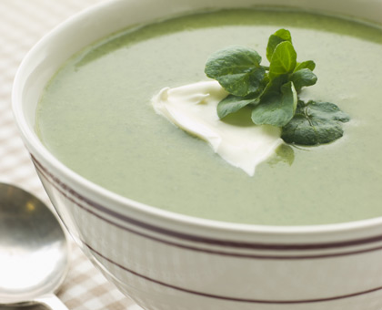 Velouté de cresson au tapioca