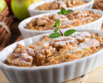 Crumble aux poireaux et à la fourme d'Ambert