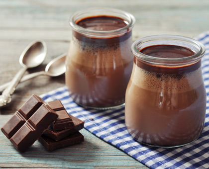 Panna cotta chocolat et réglisse