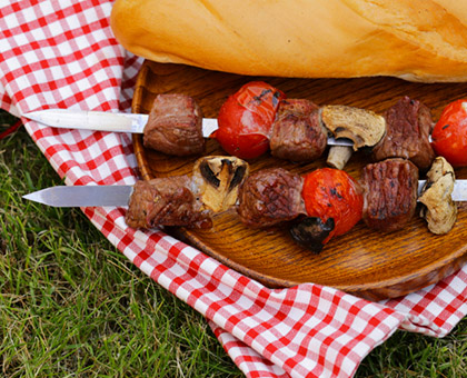 Brochettes de bœuf mariné