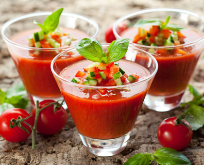 Gaspacho tomate et chèvre