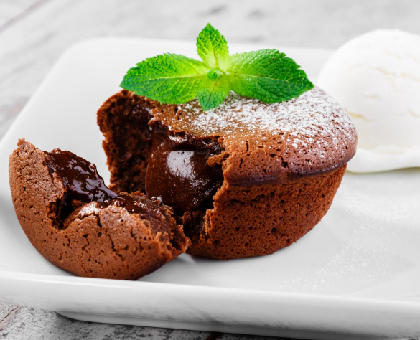 Moelleux au chocolat à la menthe