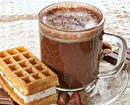 Chocolat chaud aux noisettes