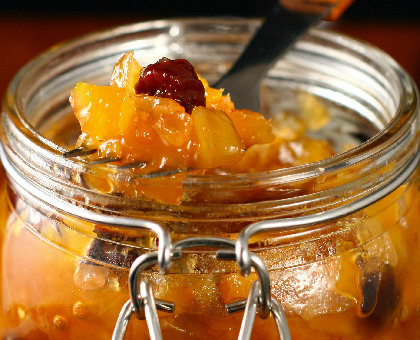Chutney aux pommes et aux raisins