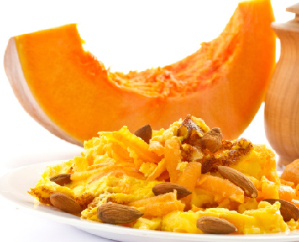 Omelette gourmande au potiron