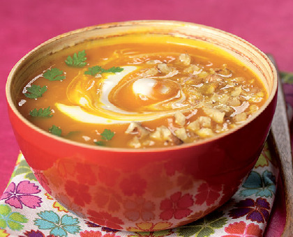 Soupe de potimarron aux noix
