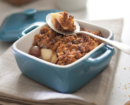 Crumble minute aux fruits d\'automne et spéculoos