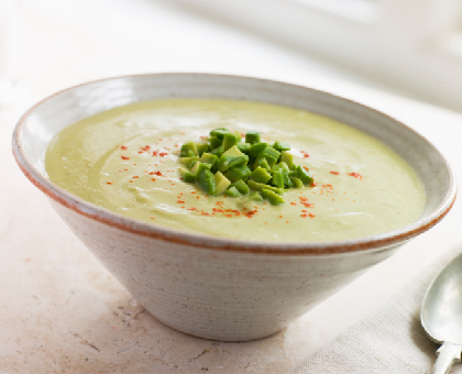Velouté d'avocat et légumes d'hiver