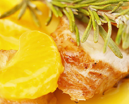 Filet de poulet braisé à la clémentine