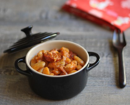 Haricots Tarbais au chorizo et à la sauce tomate