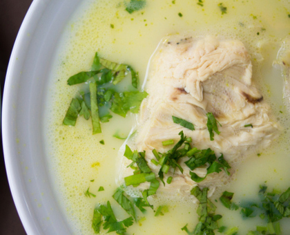 Soupe de céleri au poulet