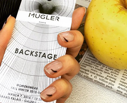 Fashion week : les vernis écolos Kure Bazaar sur le podium du défilé Mugler