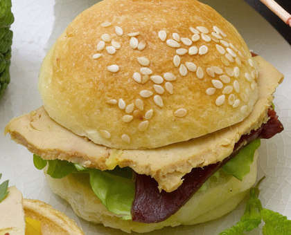 Mini-hamburgers au foie gras
