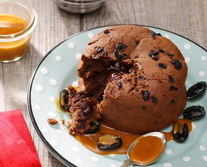 Fondant au chocolat et olives noires