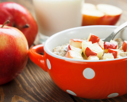 Flocons d'avoine à la compotée de fruits