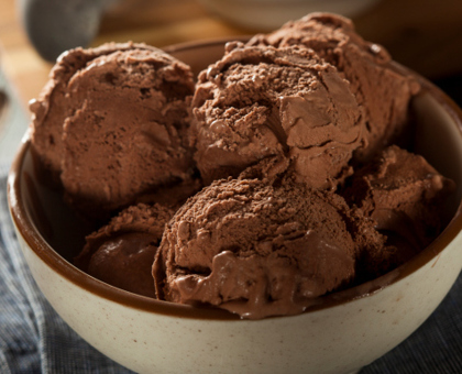 Glace au chocolat sans lactose