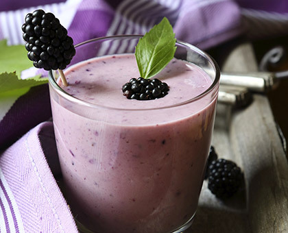 Smoothie de mûres sans lactose