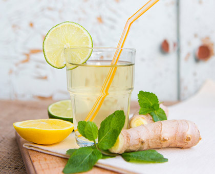 Eau citronnée au gingembre