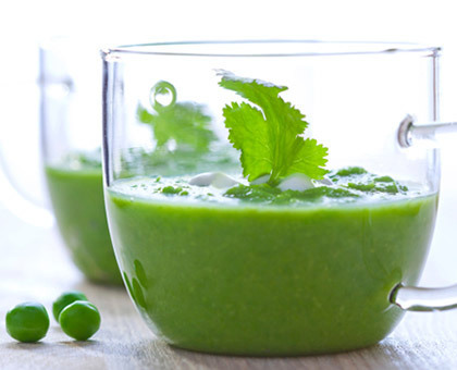 Smoothie aux petits pois primeurs