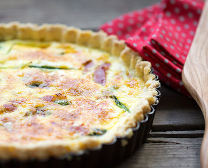 Tarte salée aux pousses d'épinard