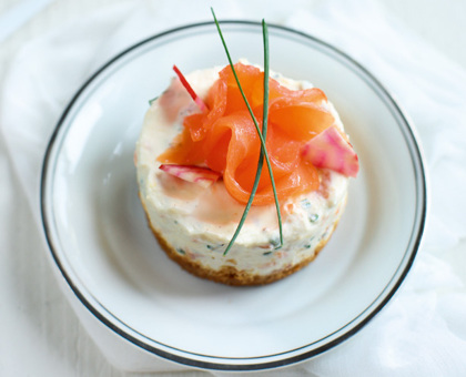 Cheesecake sans cuisson au saumon fumé