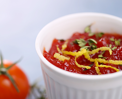 Confiture de tomate, thym et citron