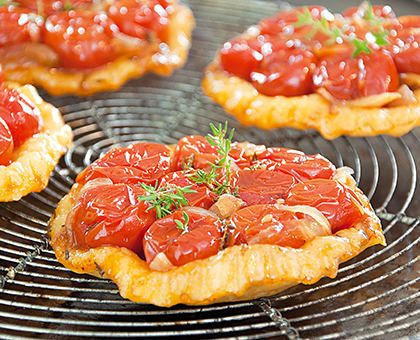 Petites tatins de tomates cerise
