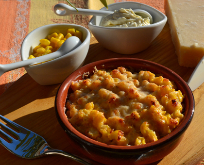 Gratin de maïs doux au mascarpone