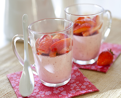 Panna cotta aux fraises