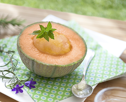 Melon et granité minute au Muscat