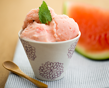 Sorbet faisselle-pastèque