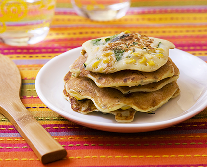 Pancakes maïs courgettes