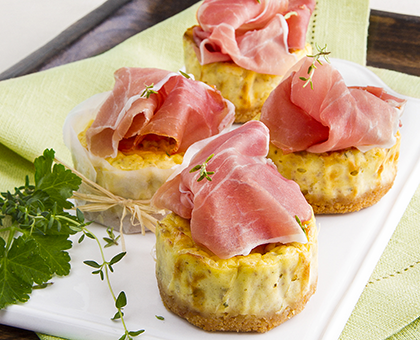 Cheesecakes au jambon de Parme