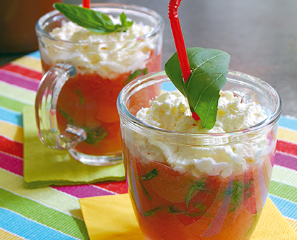 Cappuccino glacé tomate-mozza