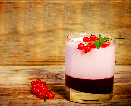 Crème de groseilles et fleurs de sureau