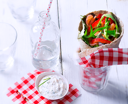 Wraps au saumon fumé