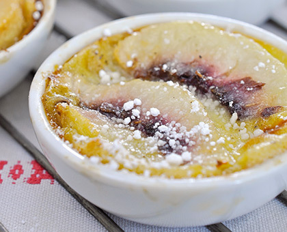 Mini-clafoutis aux pêches