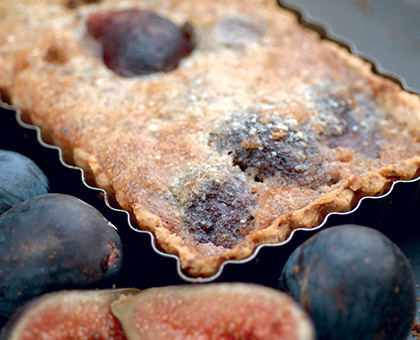 Tarte aux figues et aux noisettes