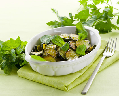 Courgettes à la menthe