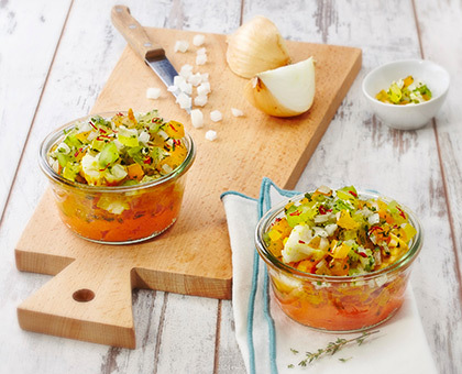 Verrine de poisson au rougail